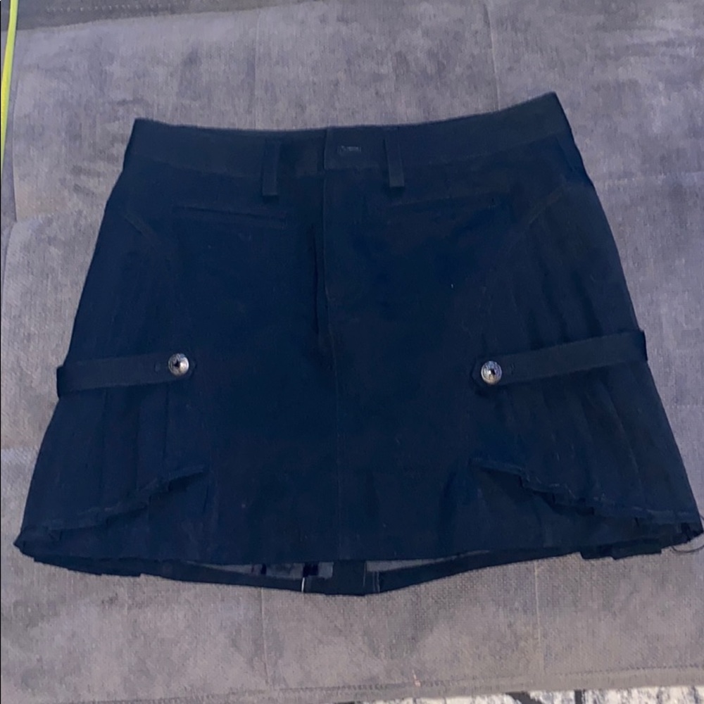 Black Goth Wool school girl, pleats 8